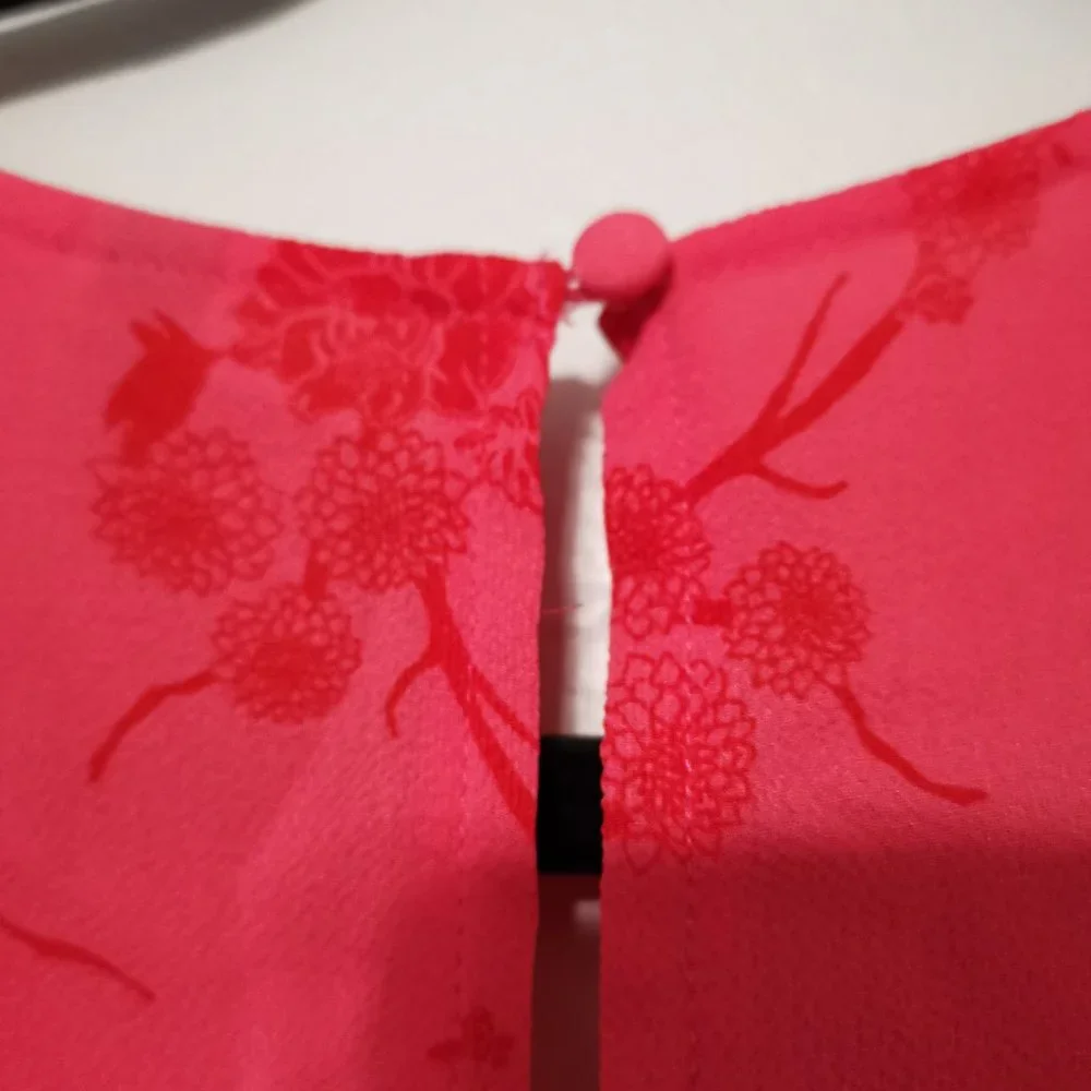 H&M Hot Pink Floral Long Sleeve‎ Romper